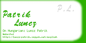 patrik luncz business card